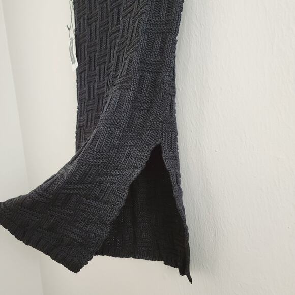 NEW Callahan by Revolve Tony Basketweave Chunky Knit Midi Skirt - Black - Size L - Picture 10 of 11